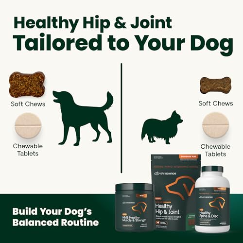 VetriScience Ultimate Strength Healthy Hip & Joint Chews, GlycoFlex Glucosamine, Chondroitin and Green-Lipped Mussel Joint Support Supplement for Dogs, Soothe Joint Discomfort, Duck, 120 Count VETRISCIENCE buy supplements canada