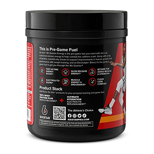 Six Star 4th Quarter Energy Preworkout for Men & Women with Caffeine, Betaine, Taurine Six Star buy supplements canada