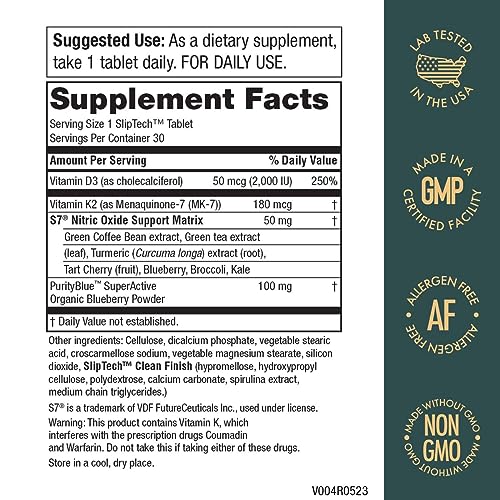 Purity Products Artery Pill Core from MK-7 Vitamin K2, Plant-Based S7 Nitric Oxide Booster Purity Products buy supplements canada