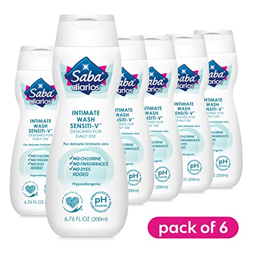 Saba Sensiti-V Intimate Wash, Feminine Hygiene Wash, 6.76 fl oz (Pack of 6) Saba buy supplements canada