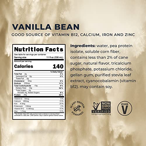 Evolve Plant Based Protein Shake, Vanilla Bean, 20g Vegan Protein, Dairy Free Evolve buy supplements canada