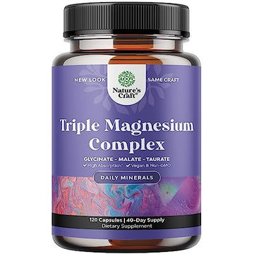 Triple Magnesium Complex Supplement 400mg Elemental - High Absorption Magnesium Natures Craft buy supplements canada