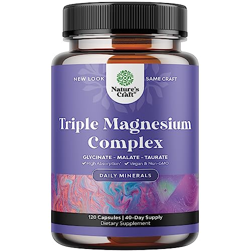Triple Magnesium Complex Supplement 400mg Elemental - High Absorption Magnesium Natures Craft buy supplements canada