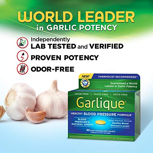 Garlique Garlic Extract Supplement, Healthy Blood Pressure Formula, Odorless & Vegan Garlique buy supplements canada