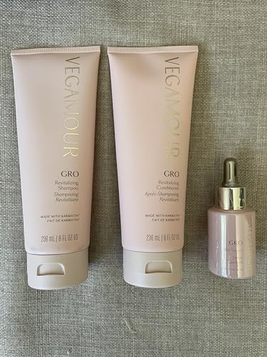 Vegamour GRO Essentials Kit Includes GRO Revitalizing Shampoo & Conditioner and GRO Hair Serum for Thinning Hair VEGAMOUR buy supplements canada