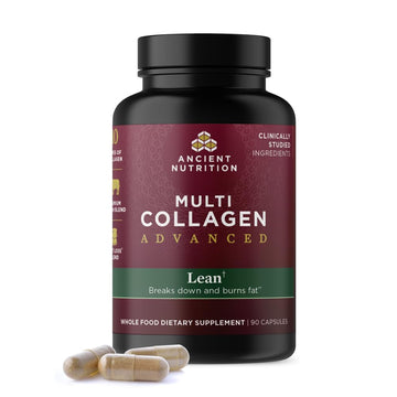 Ancient Nutrition Multi Collagen Advanced Lean with Probiotics, Hydrolyzed Collagen Peptides Supports Healthy