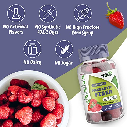 Fiber Prebiotic Gummies Sugar Free, Keto Friendly 2 Pack | Gut Cleansing, Digestive Health Health Supplied buy supplements canada