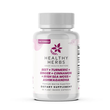 Healthy Herbs Wildcrafted Sea Moss Capsules | 1950mg BATCG-6 "Heart Complex Advanced Sea Moss Superblend | US-Made, Vegan, Non-GMO, Easy-Swallow (90 Capsules) Healthy Herbs buy supplements canada
