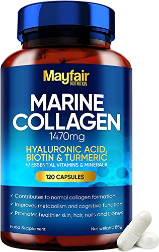 Mayfair Nutrition Marine Collagen 120 High Strength Capsules 1470mg Complex with Hyaluronic Acid Mayfair Nutrition buy supplements canada