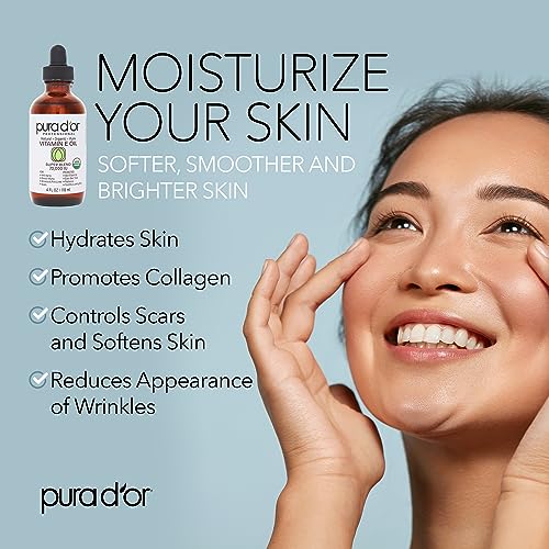 PURA D'OR 4 Oz ORGANIC Vitamin E Oil Blend 70,000 IU - 100% Natural Hexane Free, Sweet Almond PURA D'OR buy supplements canada