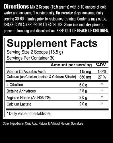VASOBLITZ Award Winning Dual Nitric Oxide Pre Workout with NO3T Arginine Nitrate BFF Build Fast Formula buy supplements canada