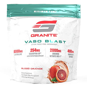 Granite Vaso Blast Advanced 'Stim-Free' Pre-Workout | Supports Vasodialation, NO Conversion Granite Supplements buy supplements canada