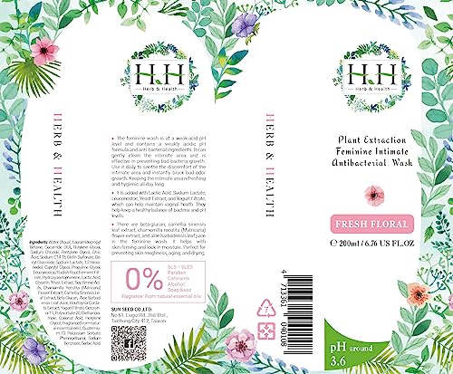 Feminine Wash+Panties Stain Remover Detergent - Natural Essential Oil Scent Vaginal Wash Women HH Herb & Health buy supplements canada