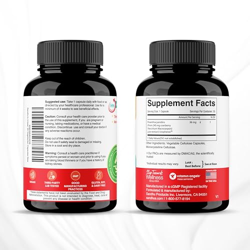 Sandhu's Uripac 35 Vegetarian Capsules with 9X High Strength 240mg Cranberry Sandhu's buy supplements canada