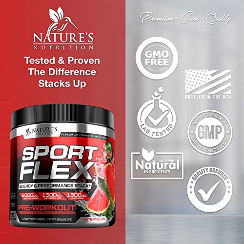 Pre Workout Powder with Beta Alanine, L-Citrulline & L-Arginine | PreWorkout Energy Powder Nature's Nutrition buy supplements canada