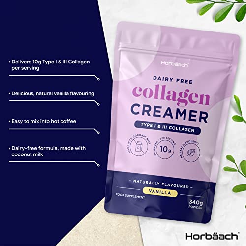 Collagen Creamer for Coffee | Vanilla Flavour | Type 1 & 3 Collagen Peptides Horbäach buy supplements canada