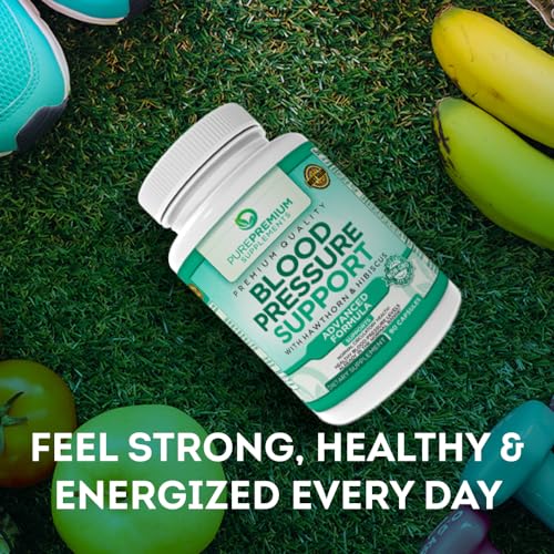 PurePremium Blood Pressure Support Supplement with Hawthorn, Hibiscus & Garlic Extract PurePremium Supplements buy supplements canada