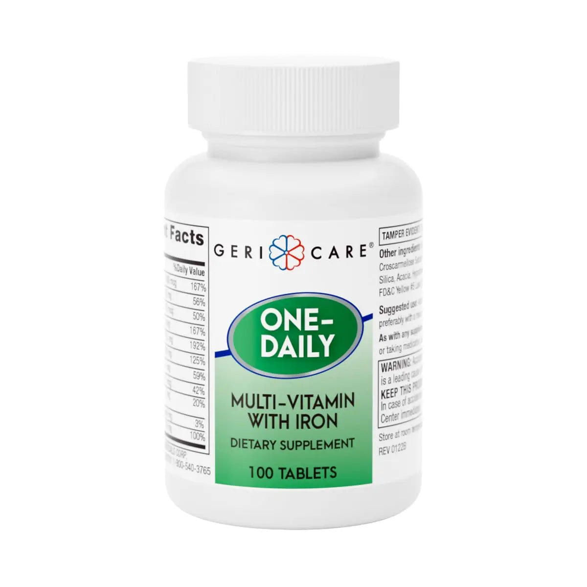 GeriCare One-Daily Multi-Vitamin with Iron Tablets,100 Count (Pack of 1) GeriCare buy supplements canada