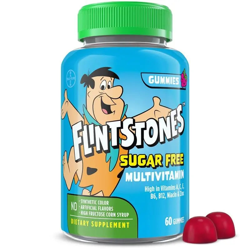 Flintstones Multivitamins for Kids, Sugar Free Kids Multivitamin Gummies, with Vitamins A, C, E, B6 & B12, Raspberry Flavored Gummy Vitamins, 60 Count Flintstones Vitamins buy supplements canada