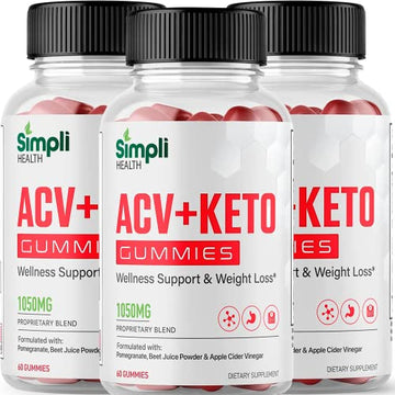 Nutrocell Simpli Health ACV Ketos Gummies Keto Apple Cider Vinegar 1050mg Nutrocell buy supplements canada