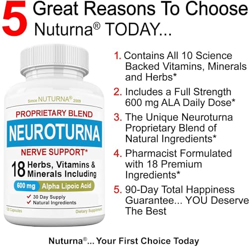 Neuropathy Support Supplement with 600 mg Pure Alpha Lipoic Acid Nuturna buy supplements canada