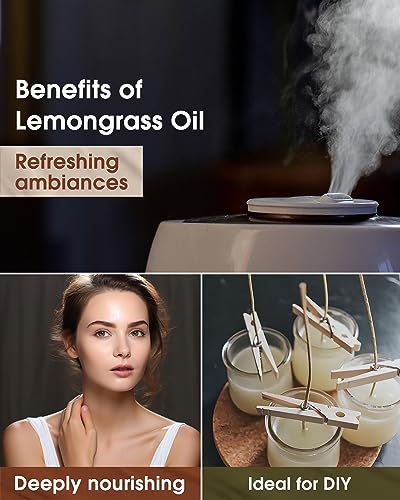 NATURE HUE Lemongrass Essential Oil - 10 mL (1/3 oz) - Pure, Natural, Therapeutic Grade NATURE HUE buy supplements canada