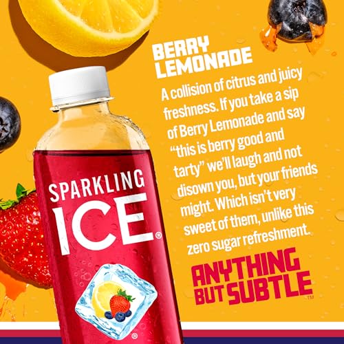 Sparkling Ice, Berry Lemonade Sparkling Water, Zero Sugar Flavored Water, with Vitamins Sparkling ICE buy supplements canada