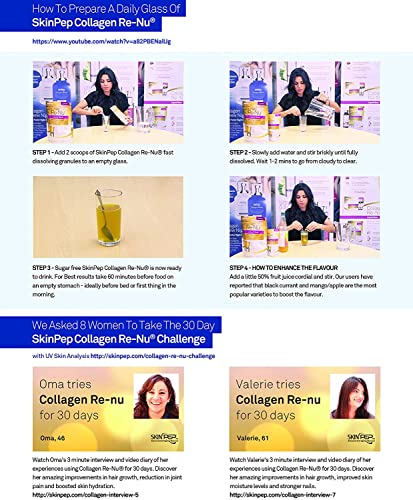 SkinPep® Collagen Re-Nu Liquid Shot Sachet 15-30 Day Supply - The Anti-Ageing Daily Collagen Drink Mix SkinPep buy supplements canada