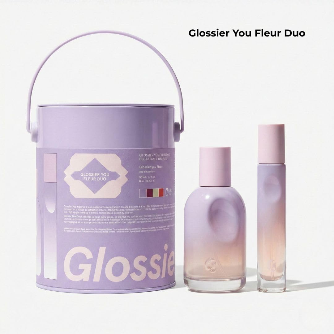 Glossier You Fleur Duo Perfume Gift Set: Fresh Floral Eau de Parfum with Ylang-Ylang, Apricot Skin & Ambrox Notes Glossier buy supplements canada