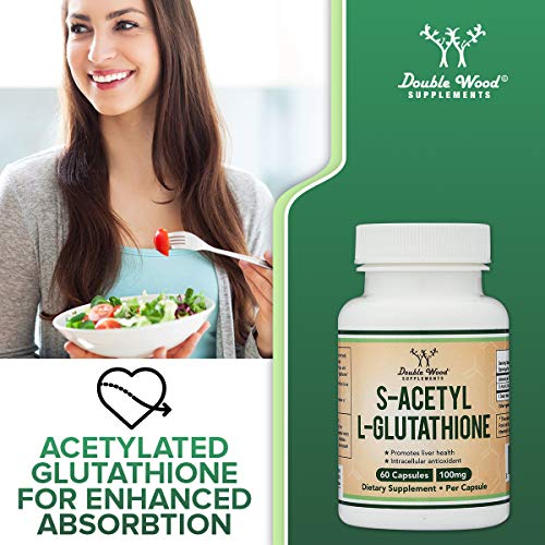 S-Acetyl L-Glutathione Capsules - 100mg, Manufactured and Tested in The USA, 60 Count Double Wood Supplements buy supplements canada