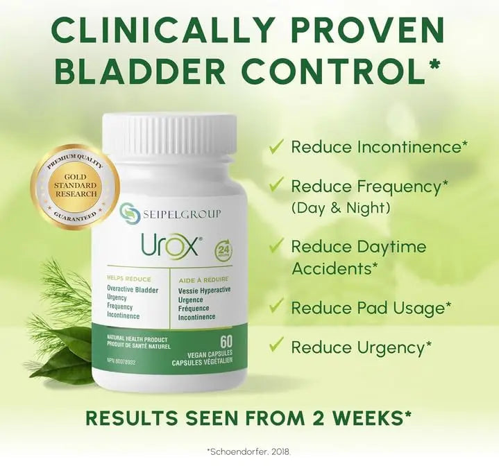 UROX Bladder Control, Safe and Effective Bladder Support Supplement for Men & Women, Helps Reduce Urinary Leakage, Frequency, Urgency, 180 Vegetarian Capsules UROX buy supplements canada