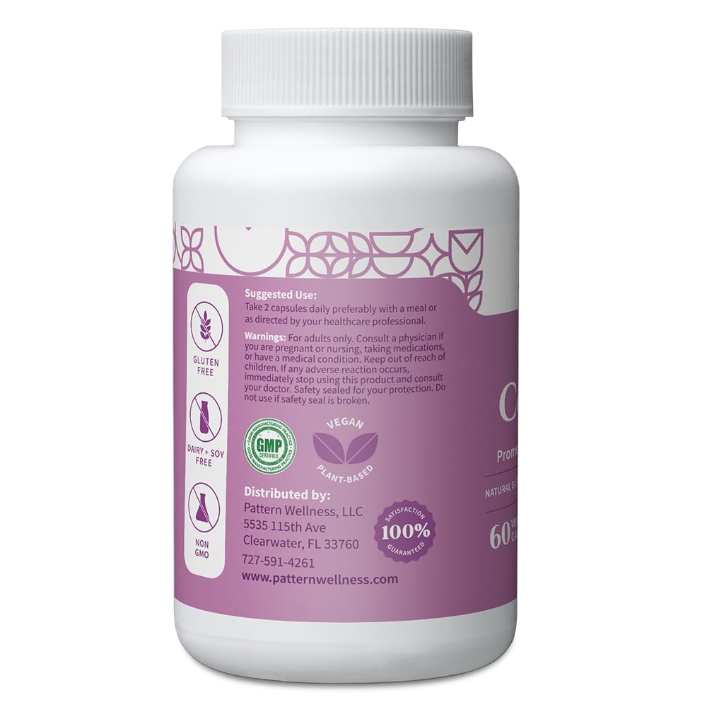 Pattern Wellness PMS Complex – Monthly Cycle Wellness Support – with Vitamin B6, Magnesium & Herbal Extracts – 60 Vegan Capsules Pattern Wellness buy supplements canada