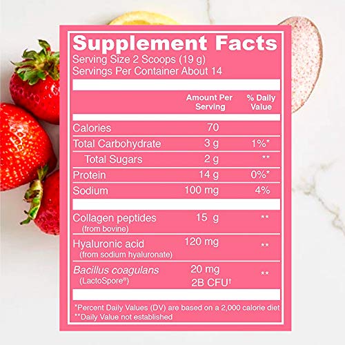 Vital Proteins Beauty Collagen (Strawberry Lemon, Canister) - 120mg of Hyaluronic Acid Vital Proteins buy supplements canada