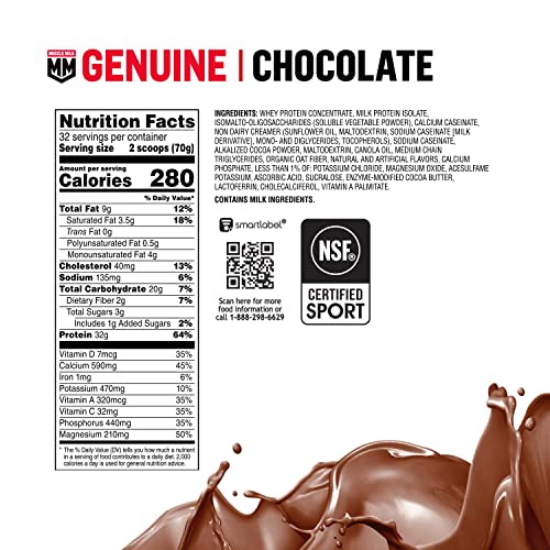 Muscle Milk Genuine Protein Powder, Chocolate, 4.94 Pound, 32 Servings, 32g Protein Muscle Milk buy supplements canada
