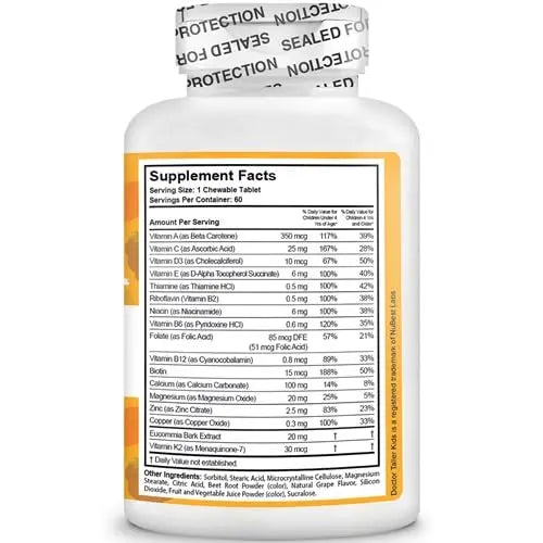 NuBest Doctor Taller Kids - Kids Multivitamins, Toddler Vitamins - Support Healthy, Immunity and Bone Strength for Ages 2 to 9 NuBest buy supplements canada
