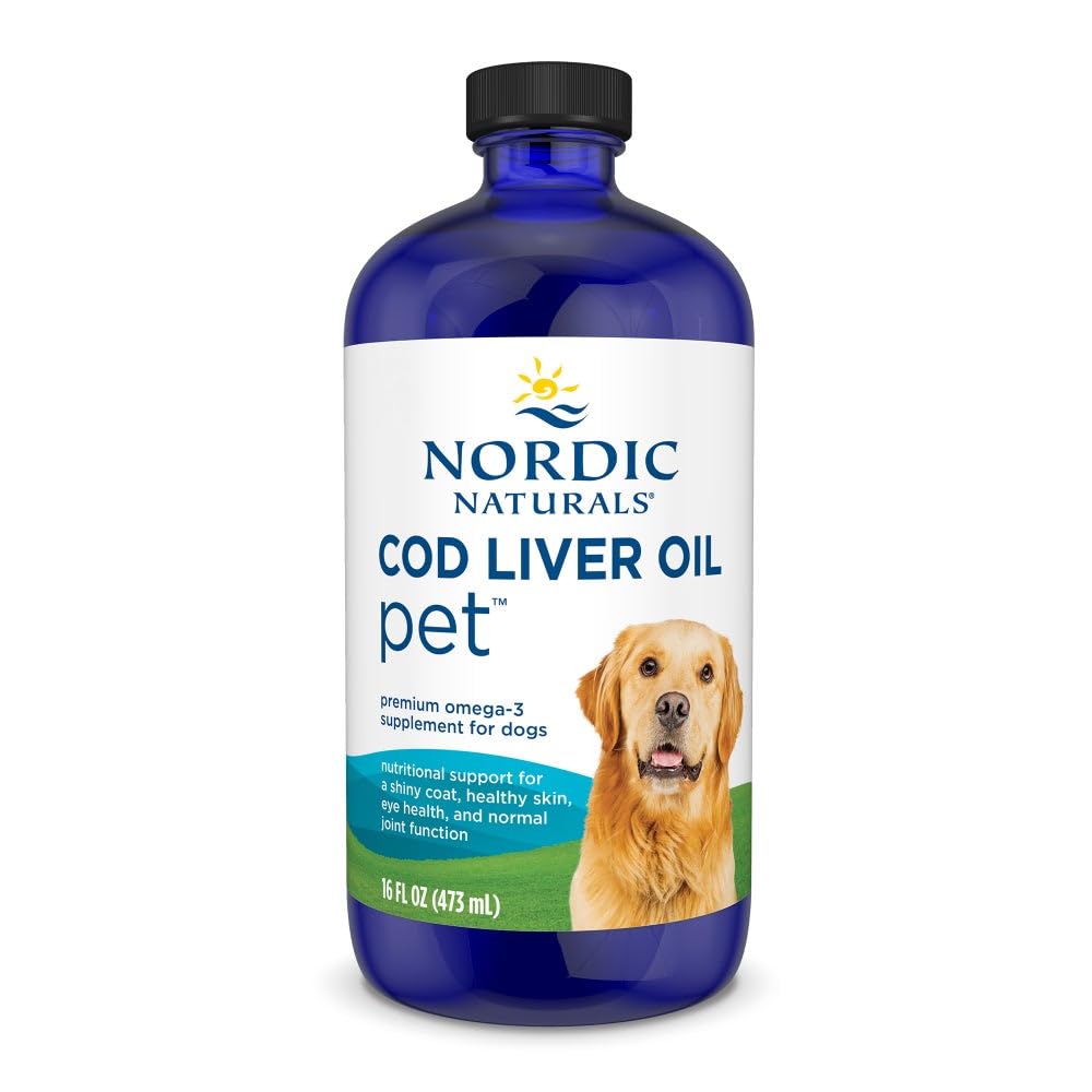 Nordic Naturals Pet Cod Liver Oil, Unflavored - 16 oz - 1048 mg Omega-3 Per Teaspoon - Fish Oil for Dogs with EPA & DHA - Promotes Skin, Coat, & Immune Health Nordic Naturals buy supplements canada