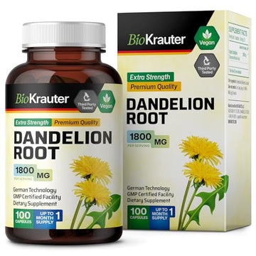 BIO KRAUTER Dandelion Root Capsules - Organic Dandelion Root Supplement - Vegan BIO KRAUTER buy supplements canada