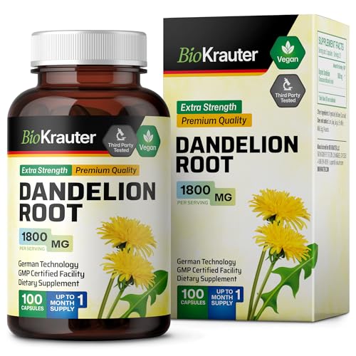 BIO KRAUTER Dandelion Root Capsules - Organic Dandelion Root Supplement - Vegan BIO KRAUTER buy supplements canada