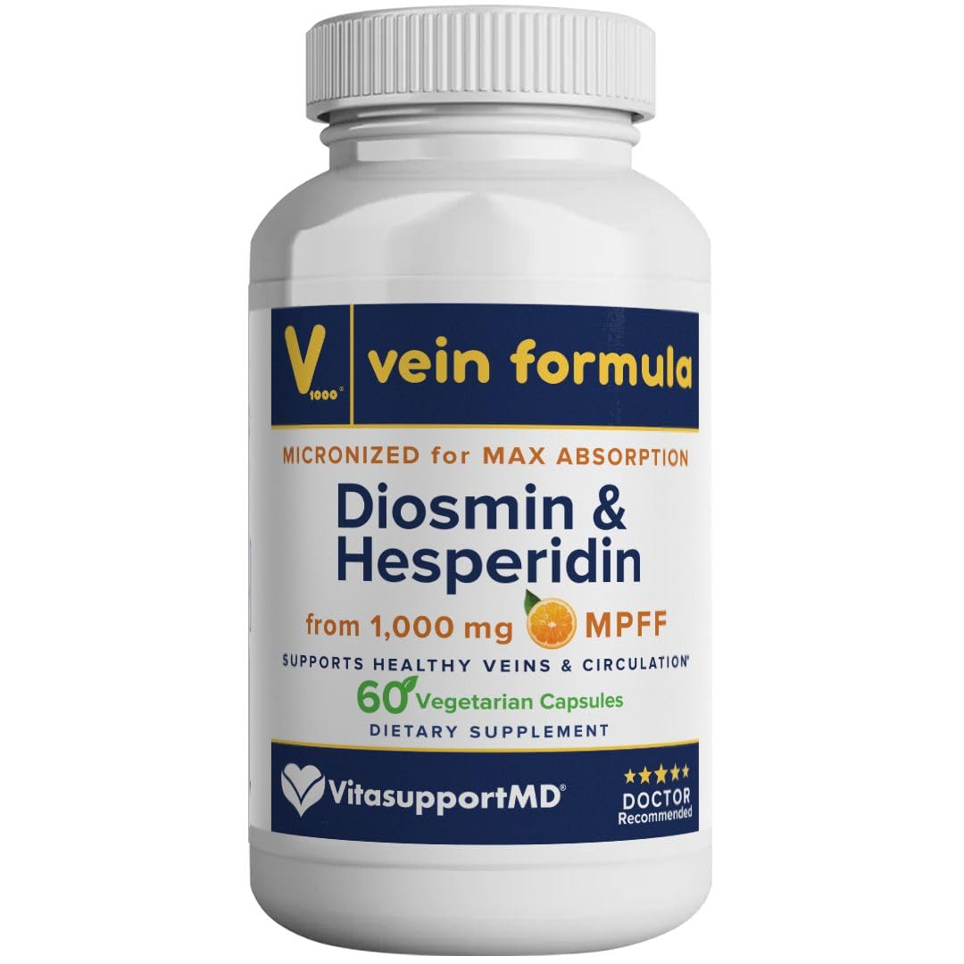Vein Formula Diosmin Hesperidin 1000mg, Micronized Bioflavonoids Blend for Blood Circulation, Vein Support MPFF Supplement VITASUPPORTMD buy supplements canada