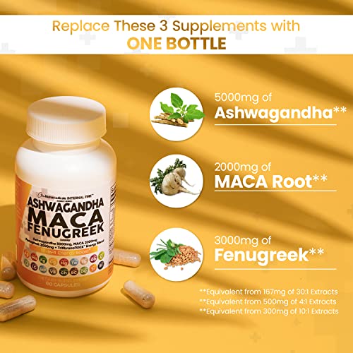 Ashwagandha 5000mg Maca Root 2000mg Fenugreek 3000mg Suppleme Clean Nutraceuticals buy supplements canada