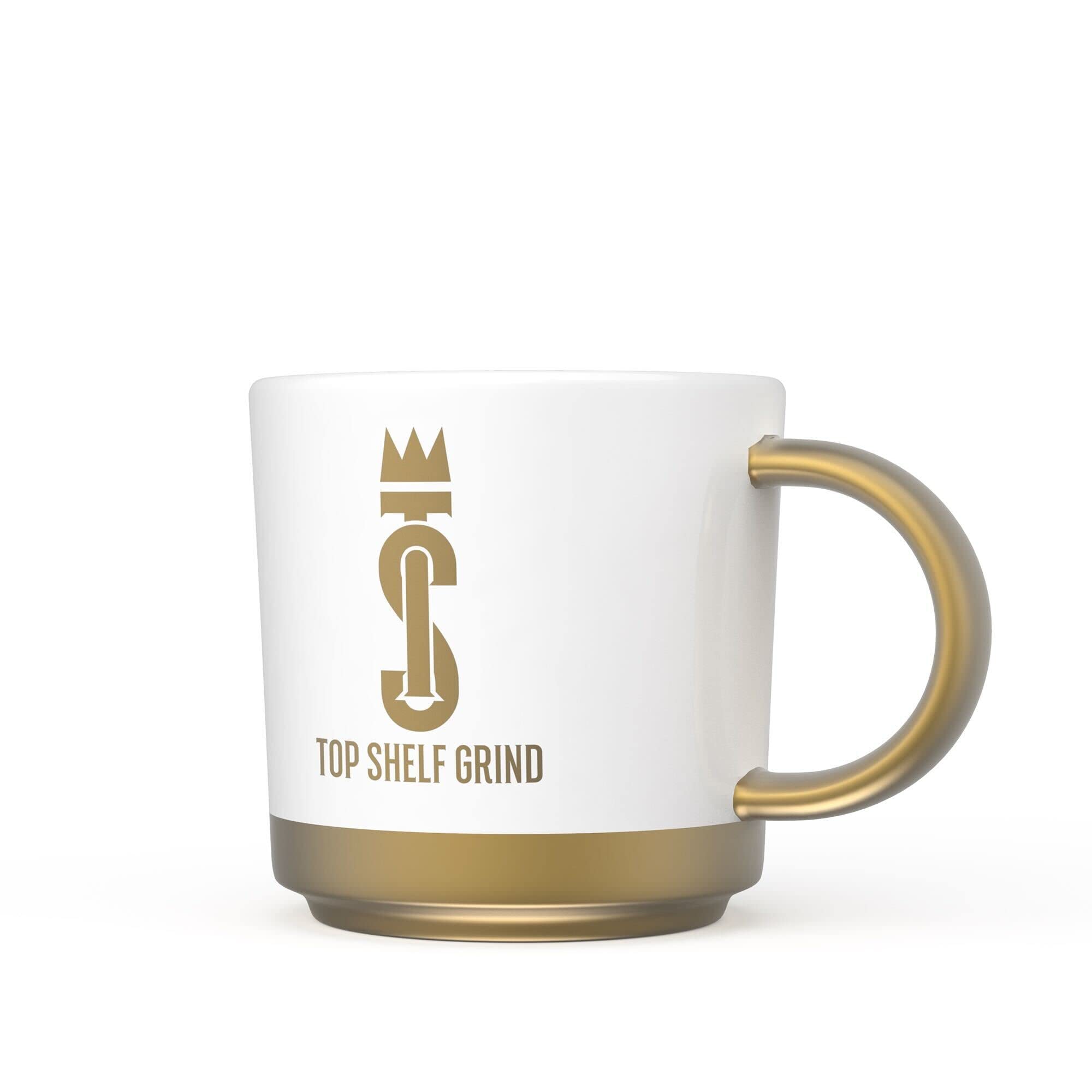 Top Shelf Grind Coffee Mug - The Prosperity Cup (Drink & Grow Rich) - White & Gold Join Top Shelf Grind buy supplements canada