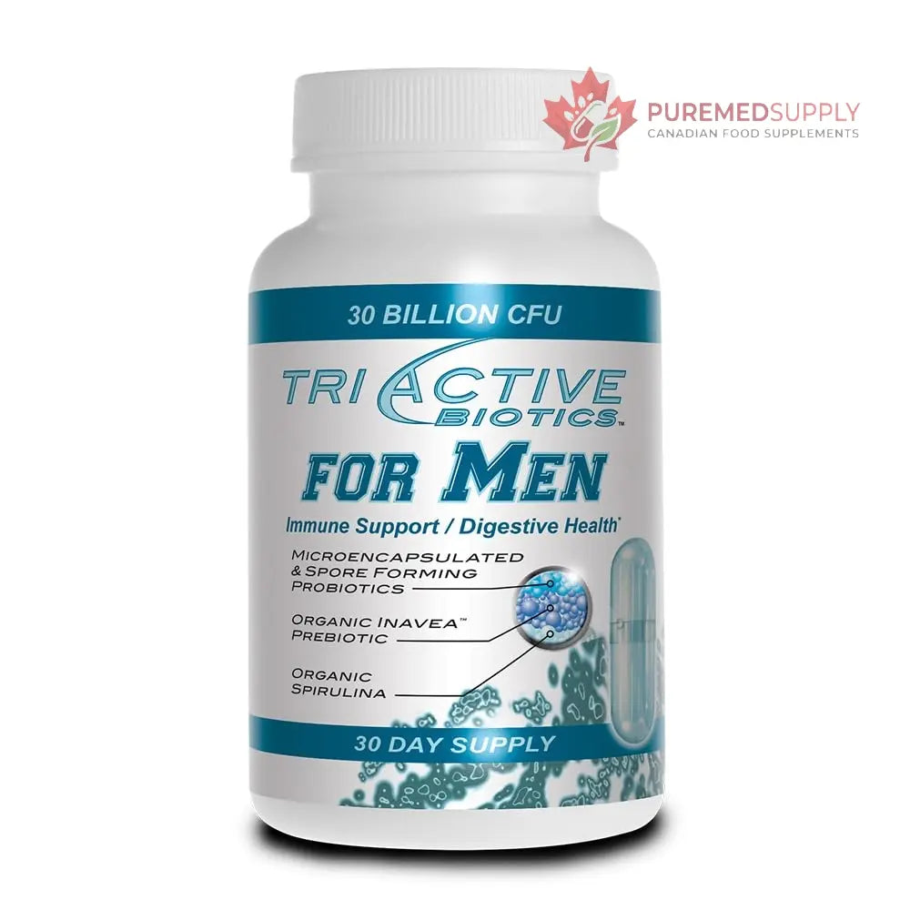 Essential Source TriActive Biotics for Men - Probiotic Capsules, 30 Billion CFU with Prebiotics & Blue Spirulina, Shelf Stable, Allergen Free, Digestive & Immune Support, 30 Count Essential Source buy supplements canada