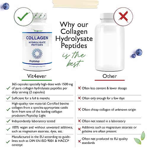 Collagen - 365 Capsules - 1500 mg per Daily Serving - Premium: 100% Bovine Collagen Vit4ever buy supplements canada