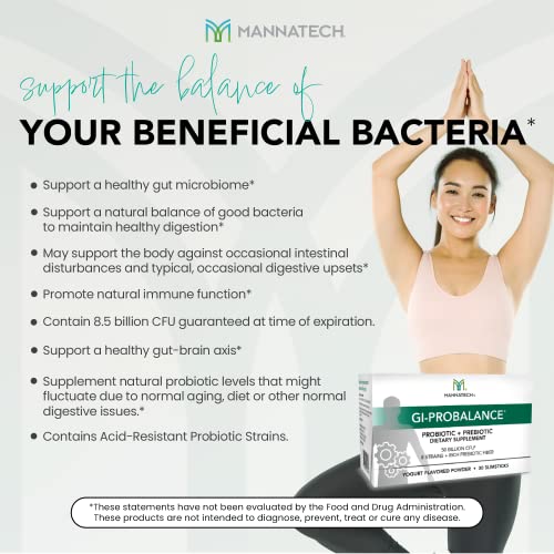 Mannatech Prebiotics and Probiotics, 30 Slimsticks, Yogurt Flavor, GI-ProBalance w/MannaBiotic Blend Mannatech buy supplements canada