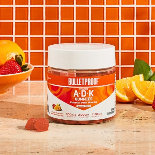 Bulletproof Sugar-Free Orange Strawberry Vitamins A+D+K Gummies, 60 Count, Keto Bulletproof buy supplements canada