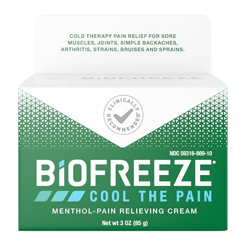 Biofreeze Pain Relief Cream for Knee, Neck, Hip, Joint, Shoulder, & Simple Backache, Arthritis Pain Reliever, Sore Muscle Relief, Cooling Menthol Pain Cream, 3 Oz Biofreeze buy supplements canada