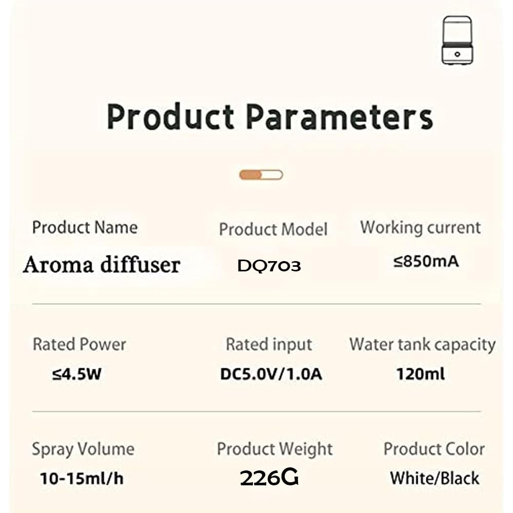 Candlelight Flame Air Diffuser,Portable Essential Oil Diffuser Noiseless 120ML Aroma Diffuser Waterless AEKAN buy supplements canada