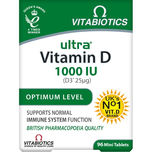 Vitabiotics Ultra Vitamin D Tablets 1000IU Optimum Level -96 count (Pack of 1) Vitabiotics Ultra buy supplements canada