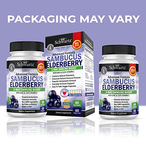 Elderberry with Zinc and Vitamin C for Adults - Immune Support Vitamins BioSchwartz buy supplements canada
