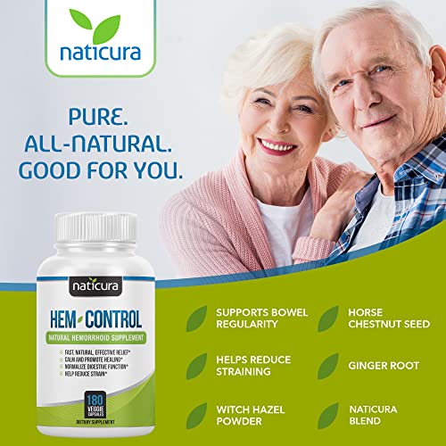 Naticura Hem-Control Natural Hemorrhoid Supplement - Vegan Herbal Supp Naticura buy supplements canada